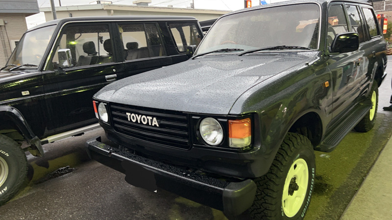 フェイスチェンジと車高・足回り調整したランドクルーザー80